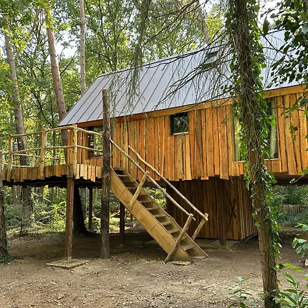 Unique Treehouses With Hot Tub By Bed En Boshuisjes Дом отдыха *