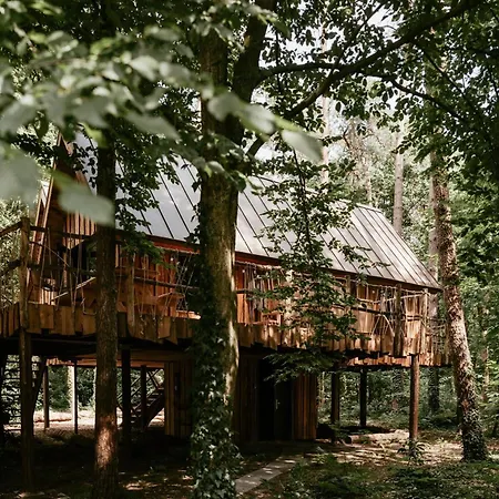 Unique Treehouses With Hot Tub By Bed En Boshuisjes Holiday home