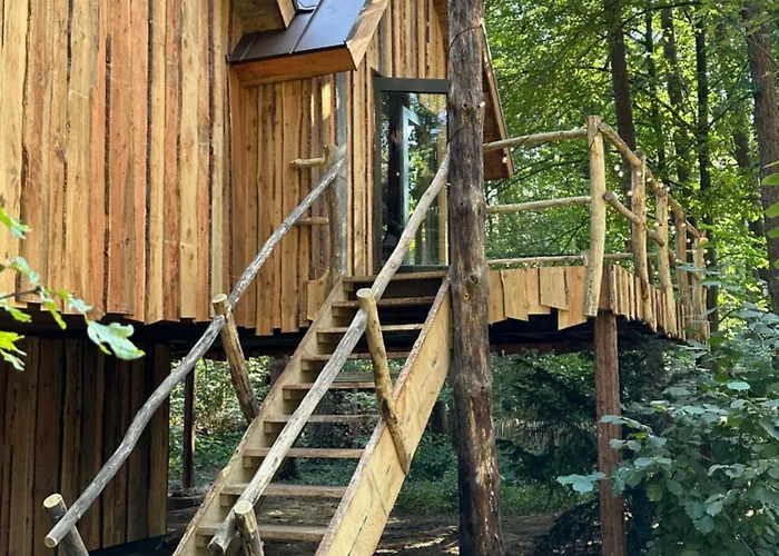 Holiday home New Unique Treehouses With Hot Tub In *